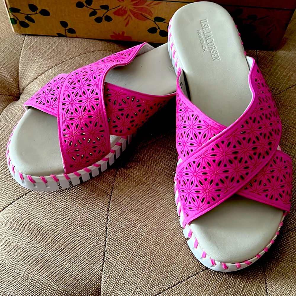 Ilse Jacobsen womens Tulip Sandals- So Pretty in Pink - Comfy Comfortable Cool